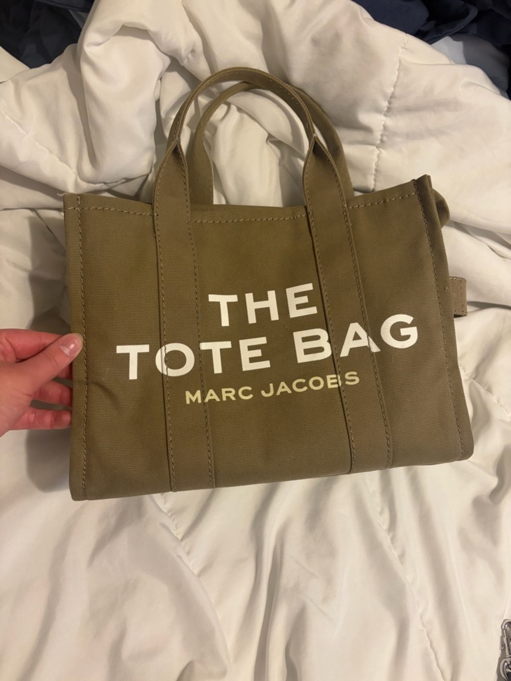 Marc Jacobs Olive Green Canvas The Tote Bag